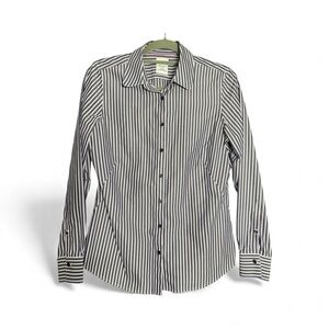 Brooks Brothers Classic Purple and White Striped Women Shirt
